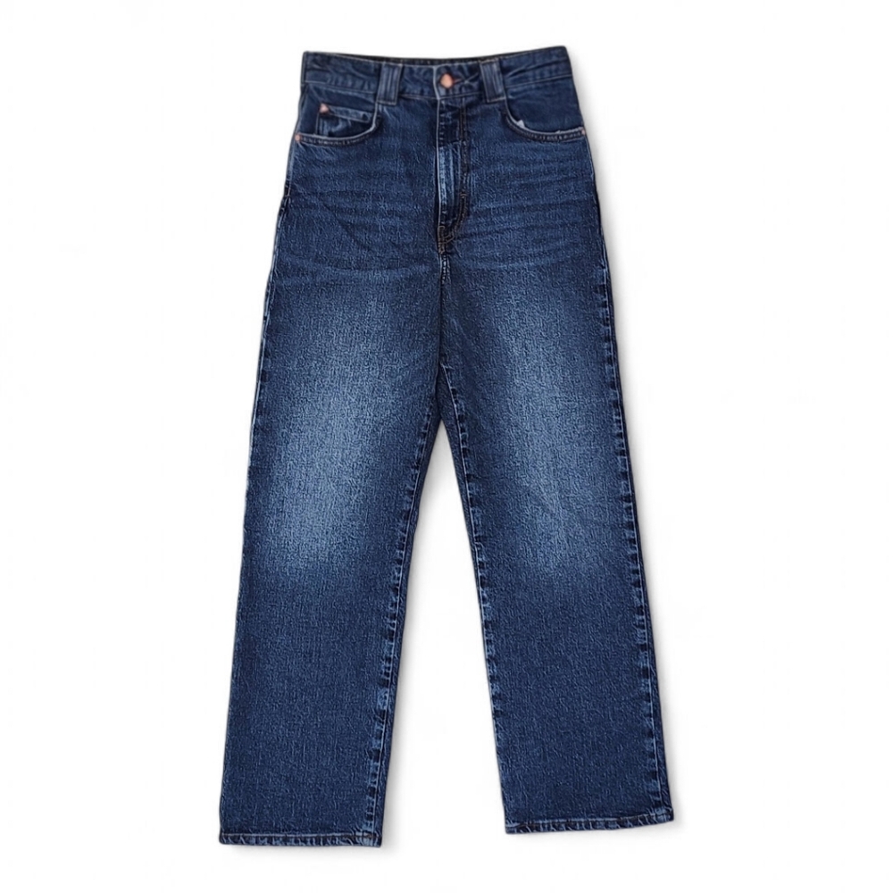 Zara Straight Leg Blue Denim Jeans Women's Size 6 NEW
